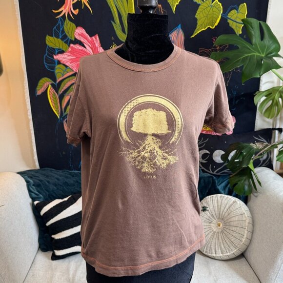 Lotus (the band) Tree of Life Print, 100% Cotton T-Shirt, Brown, Large (Jr's) - Picture 1 of 10